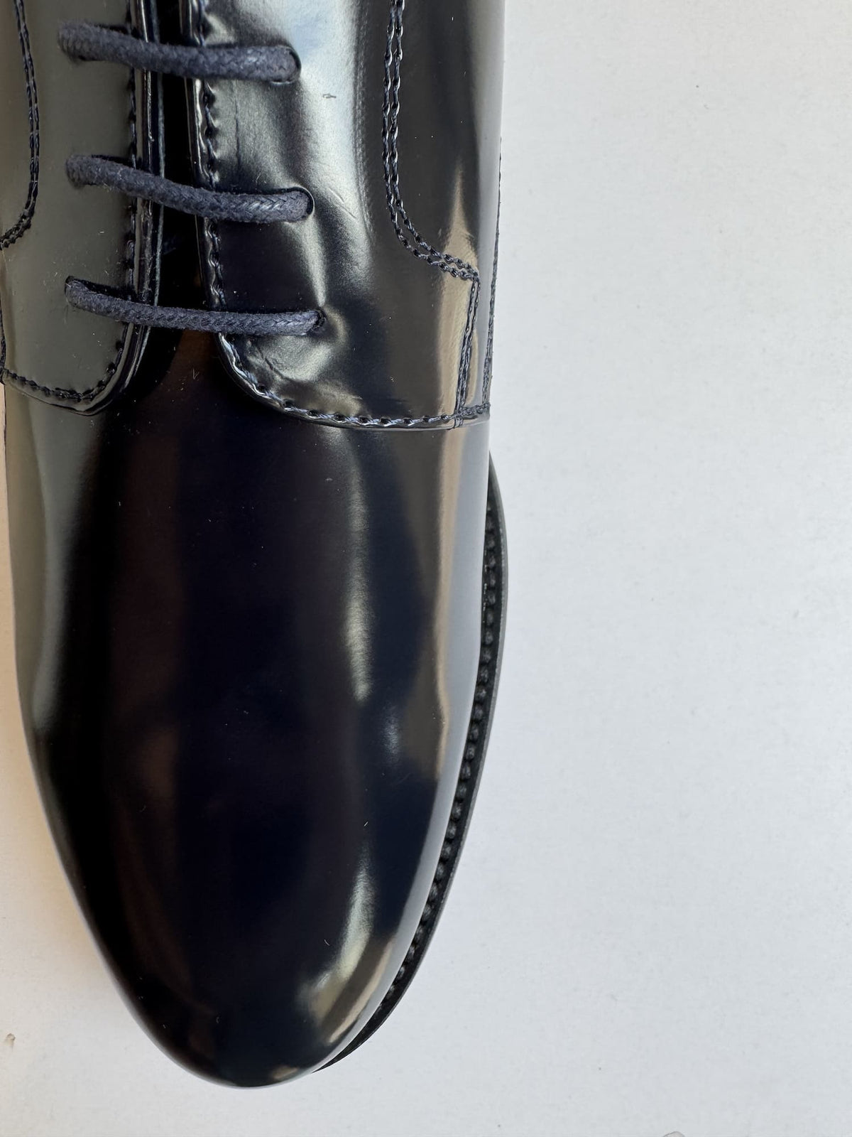 DIVAR Scarpa Stringata Elegante in Vera Pelle Blu