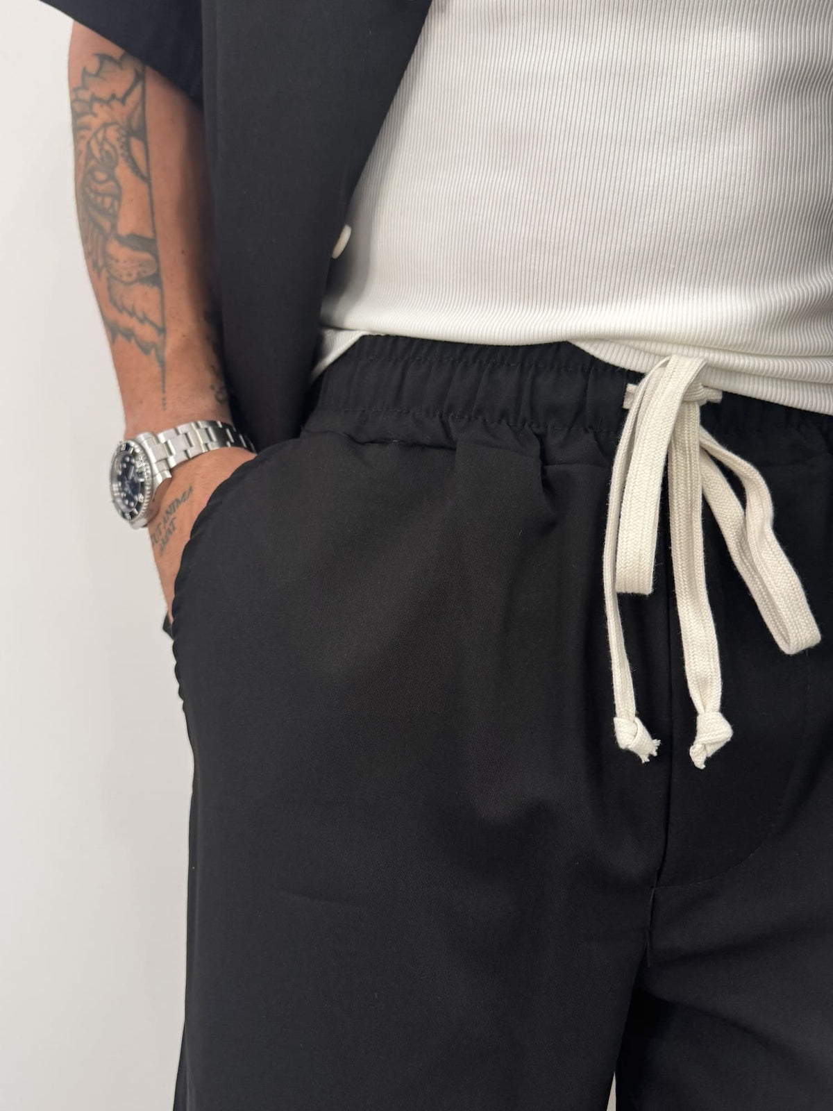 Coordinato in poli-viscosa camicia e pantaloncino