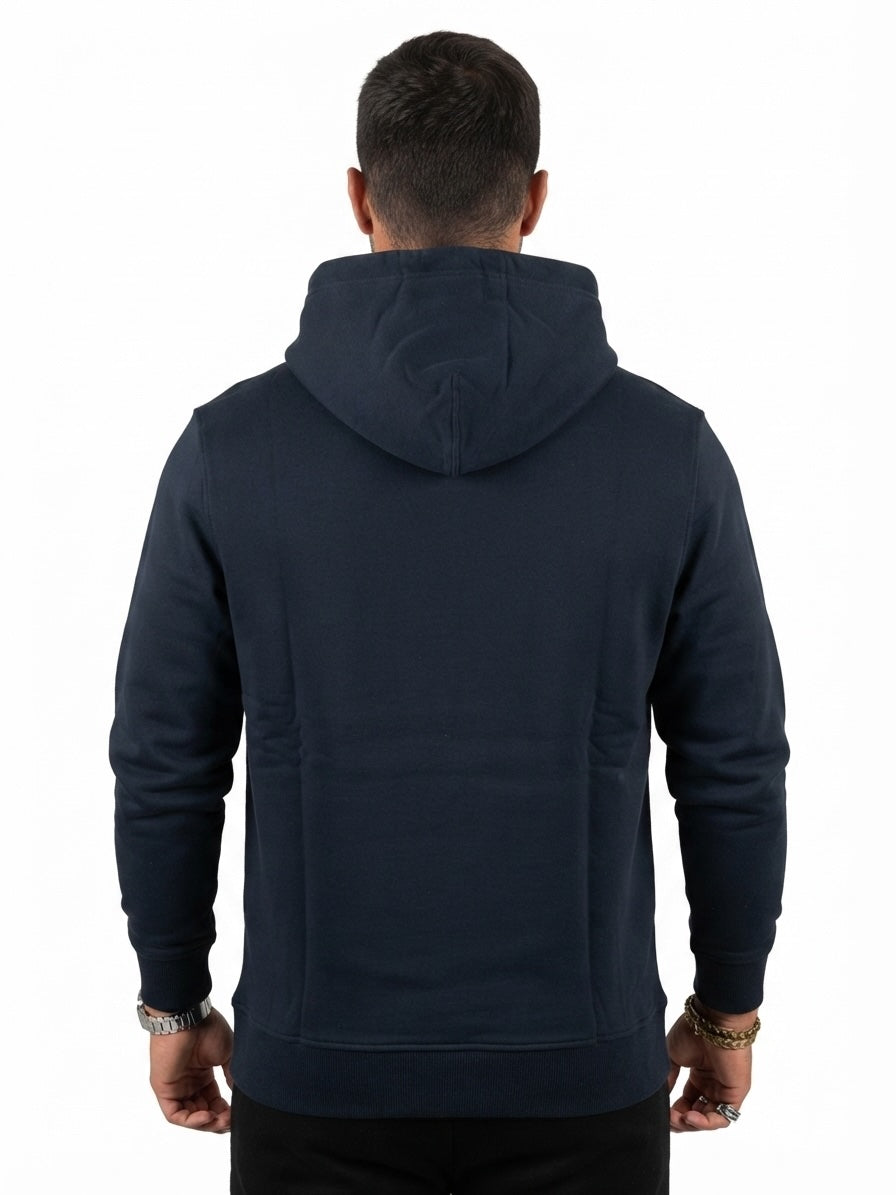 Felpa Tommy Jeans con cappuccio e grafica navy