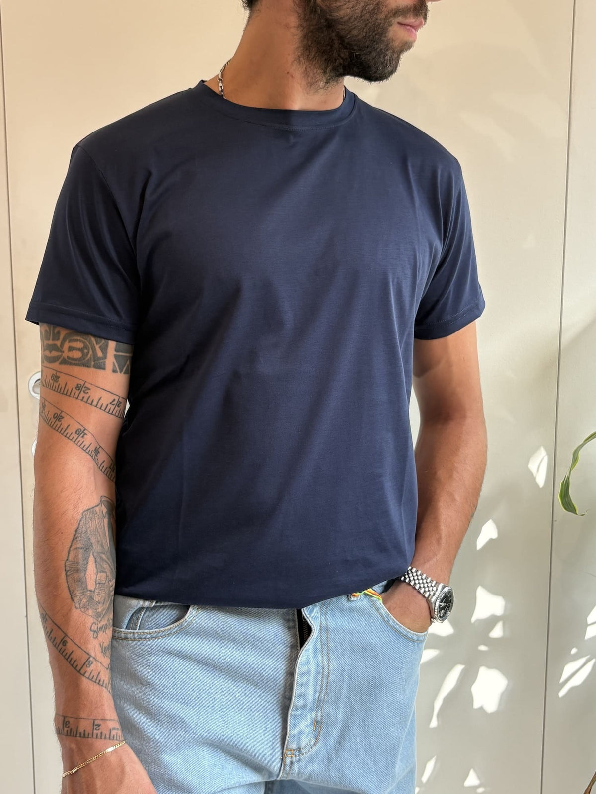 T-shirt in filo di scozia