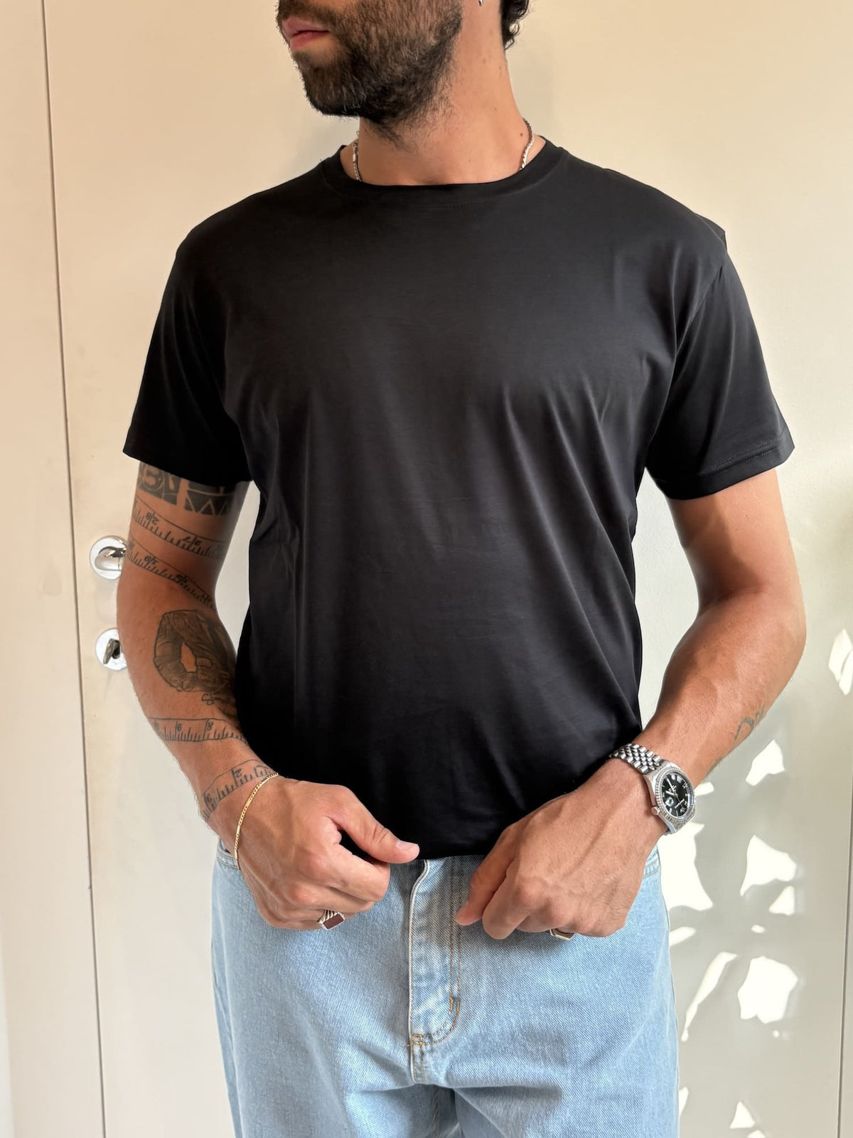 T-shirt in filo di scozia