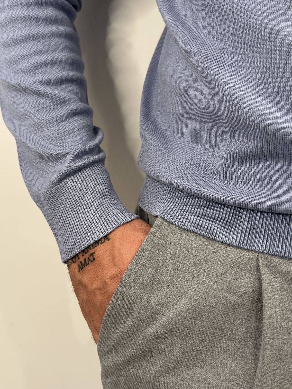 Maglioncino paricollo slim made in italy