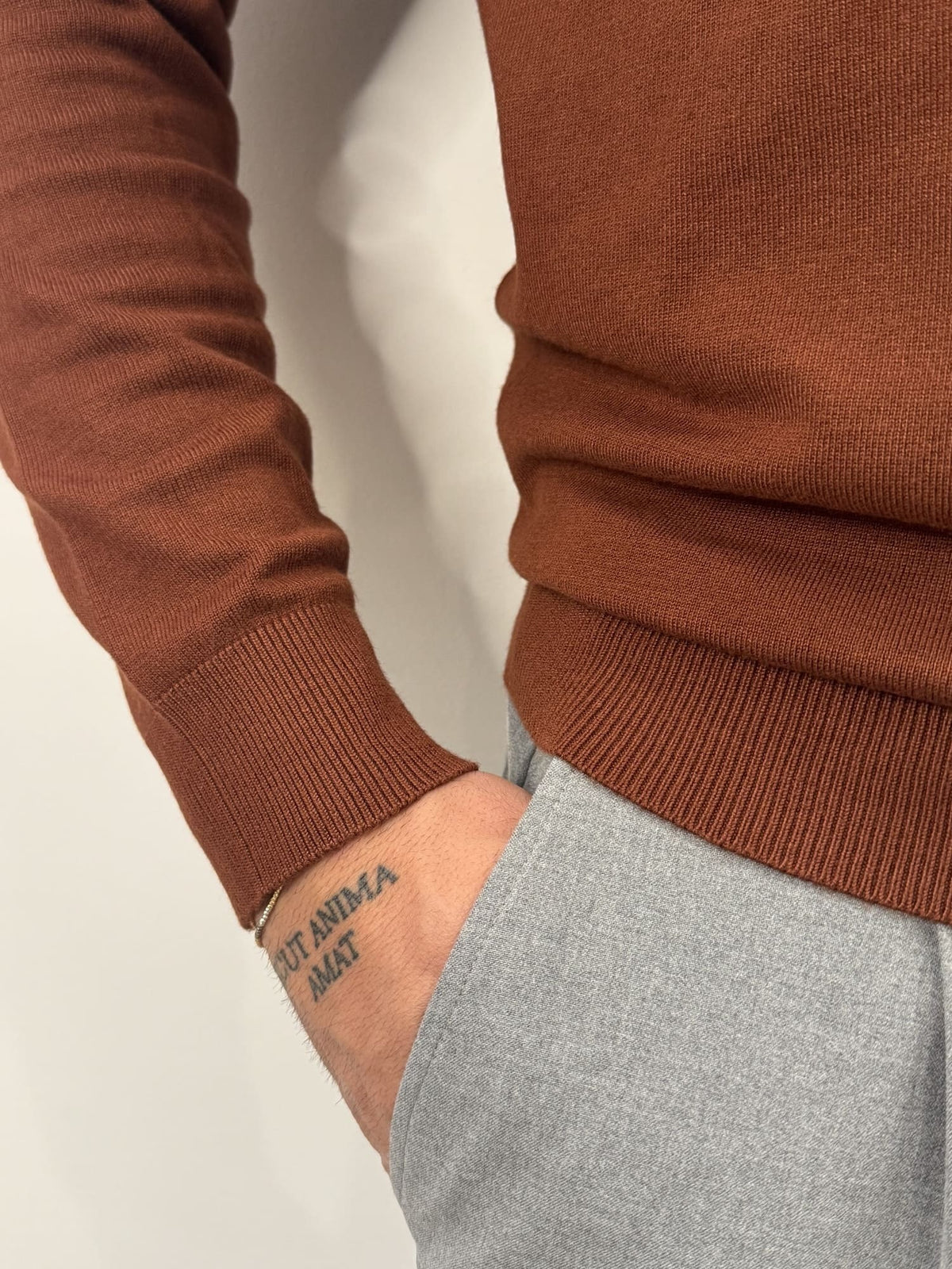 Maglioncino paricollo slim made in italy