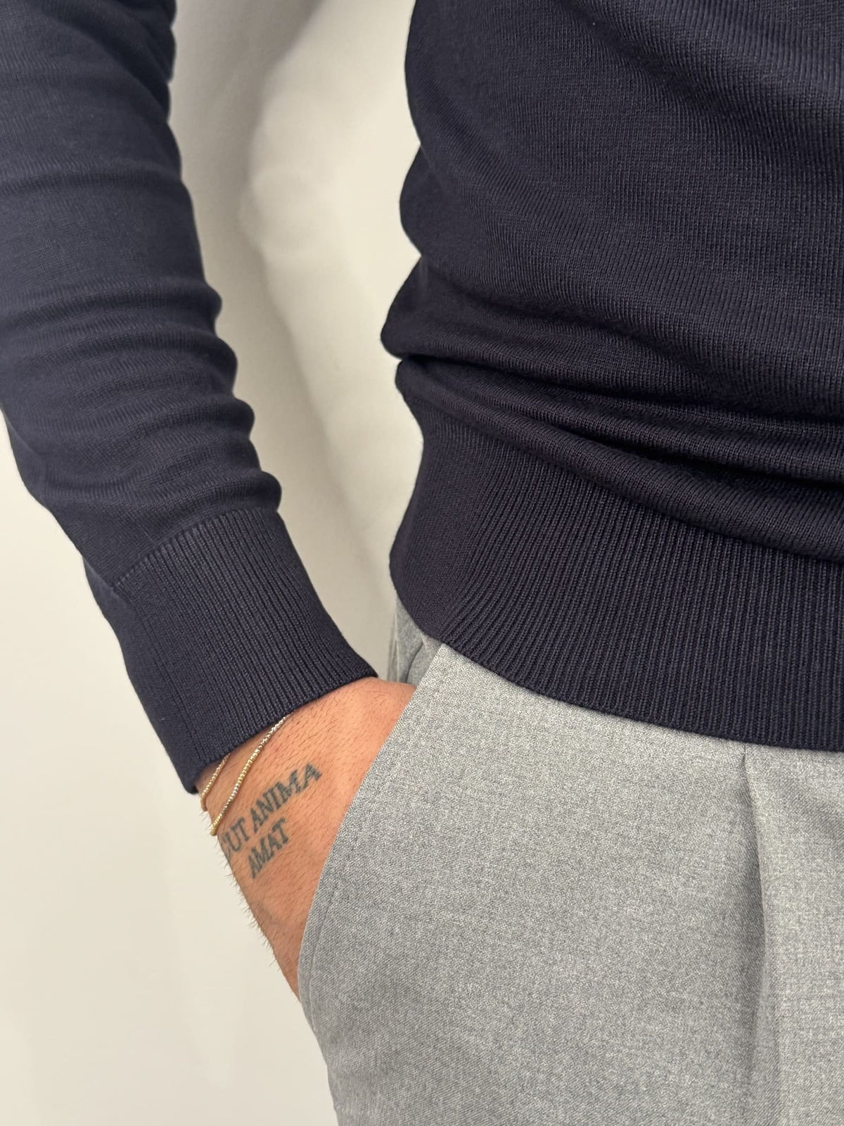 Maglioncino paricollo slim made in italy