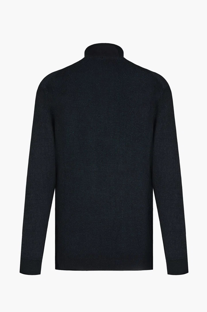 Pullover lupetto mezza zip