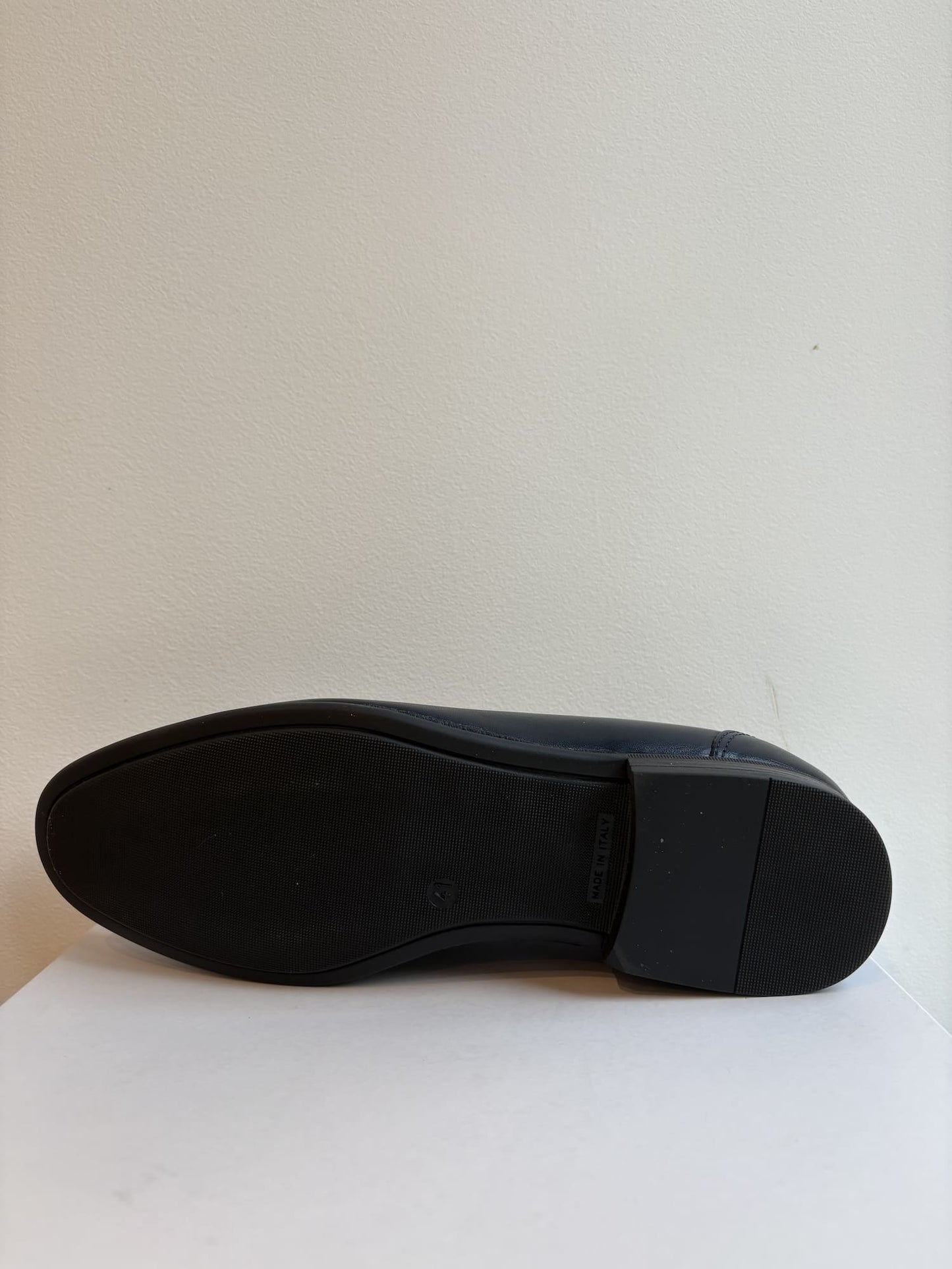 Mocassino basic in pelle fondo gomma