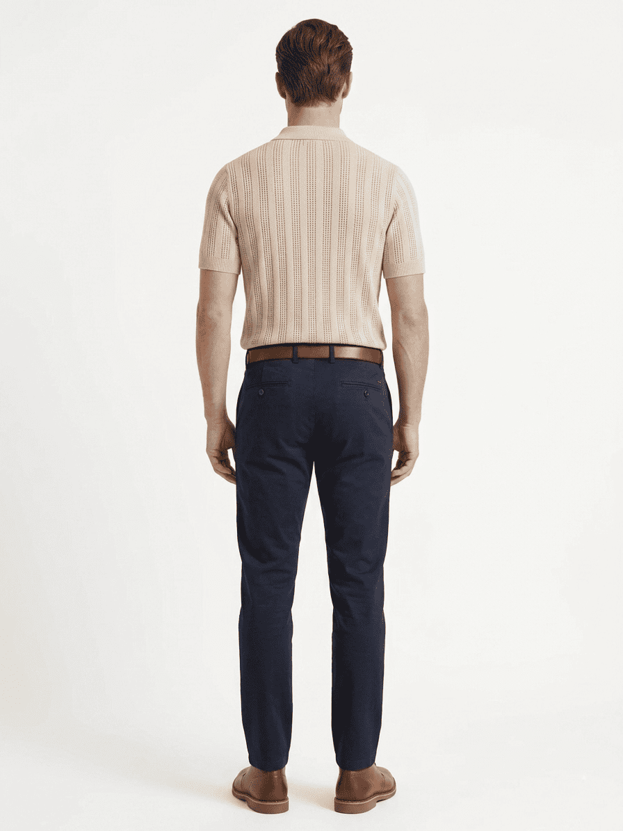 polo in filo in cotone traforata