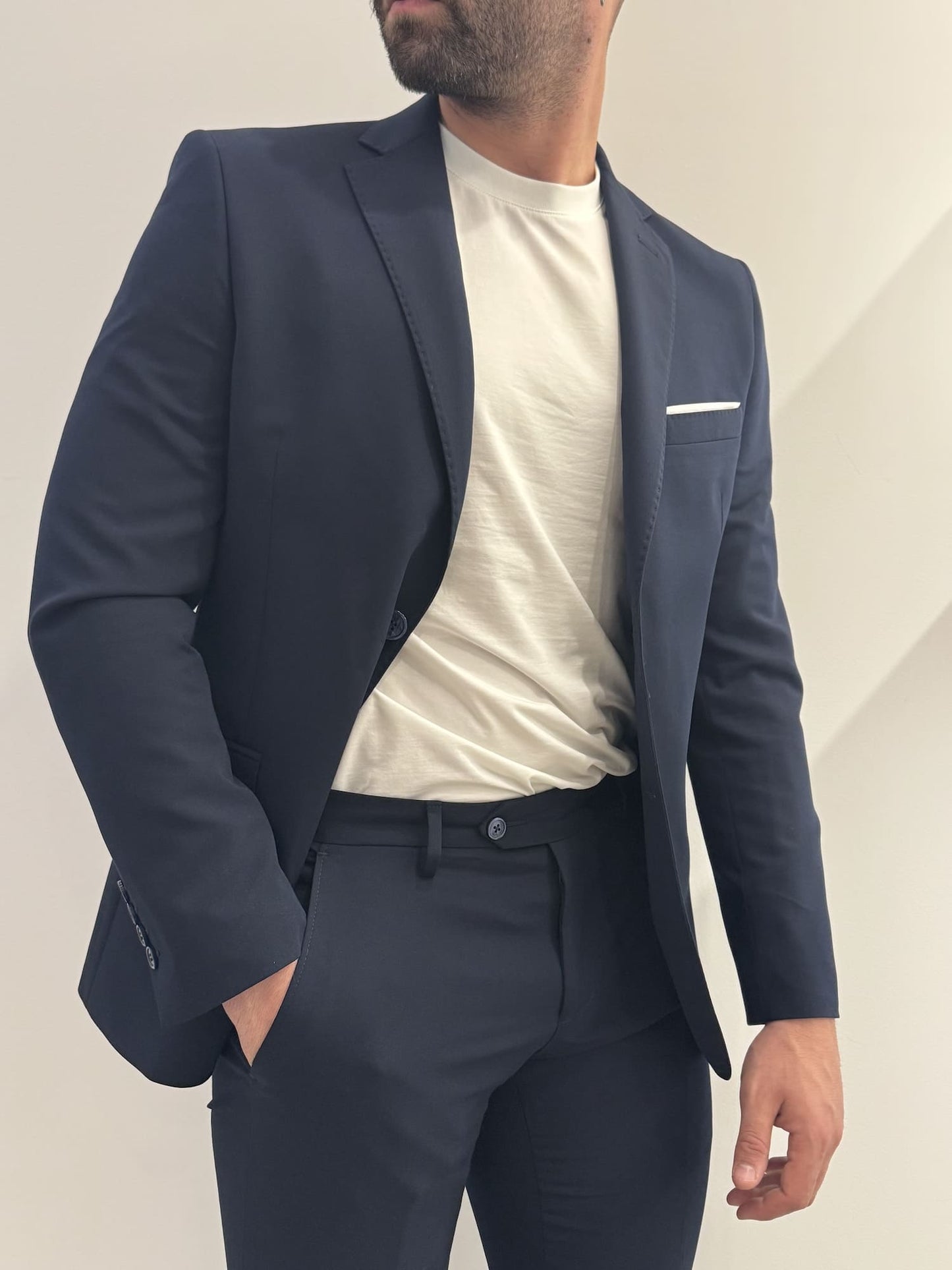 Abito slim uomo blu