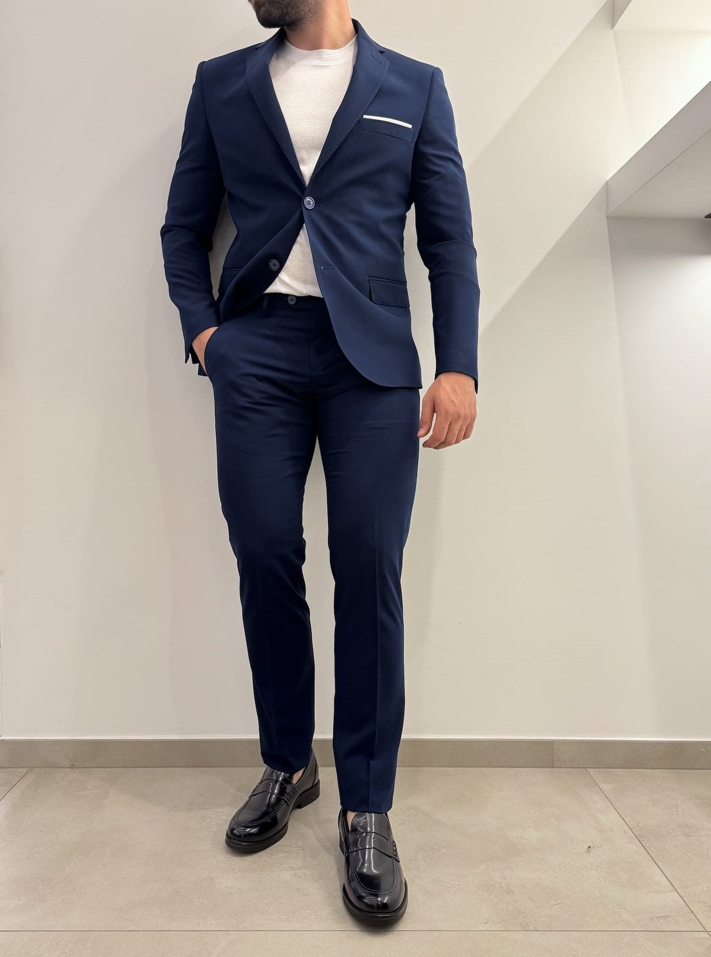 Abito slim uomo Bluette