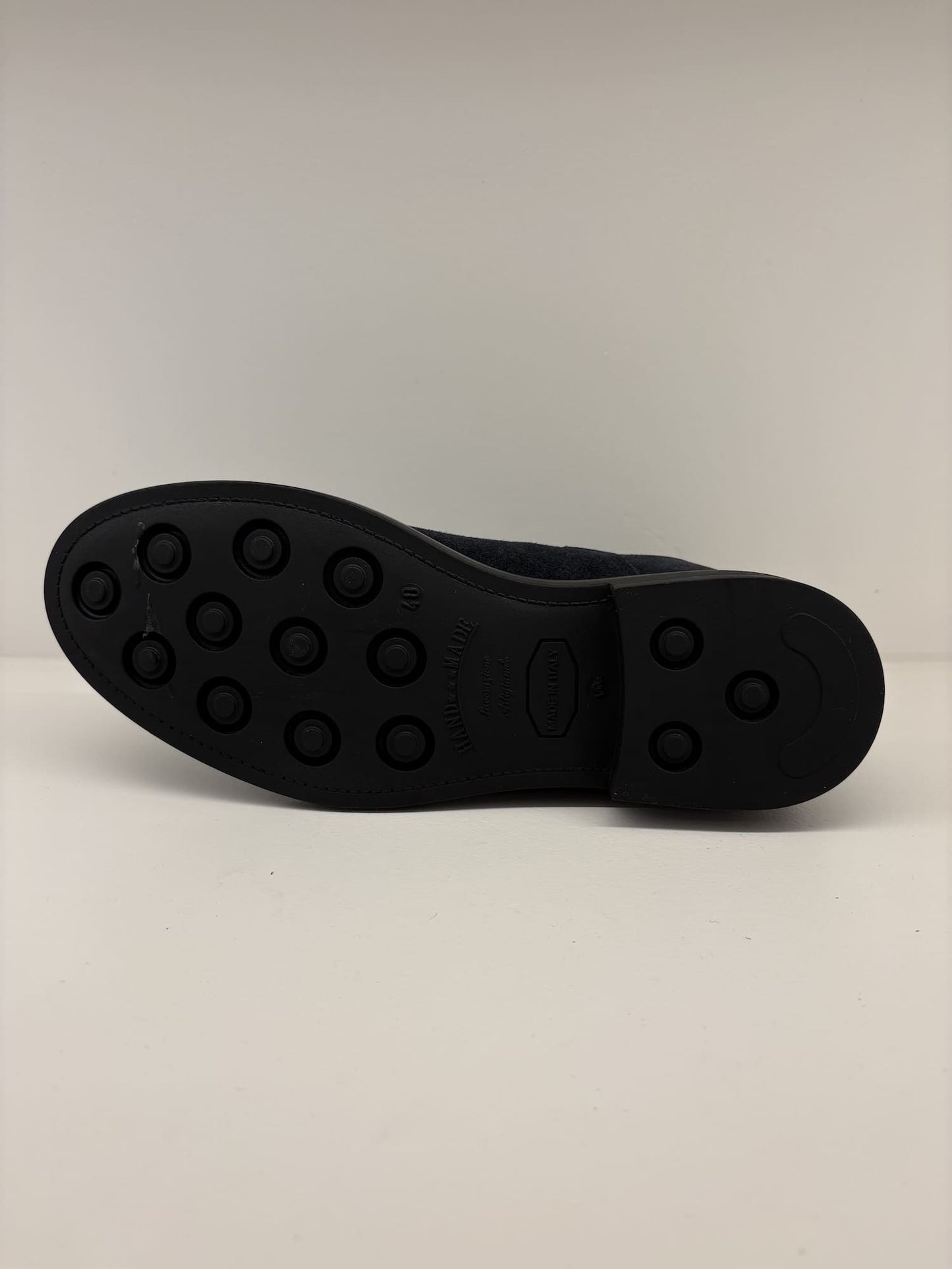 Stivaletto in camoscio blu