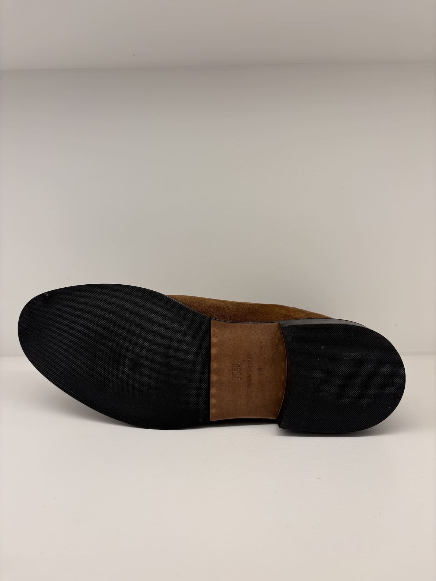 Stivaletto in camoscio tabacco