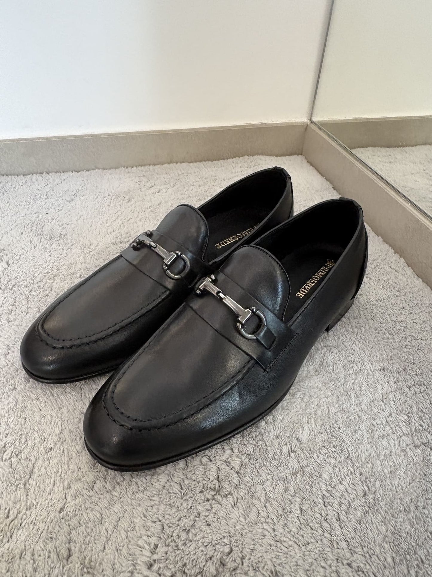 Mocassino uomo in pelle con fibbia