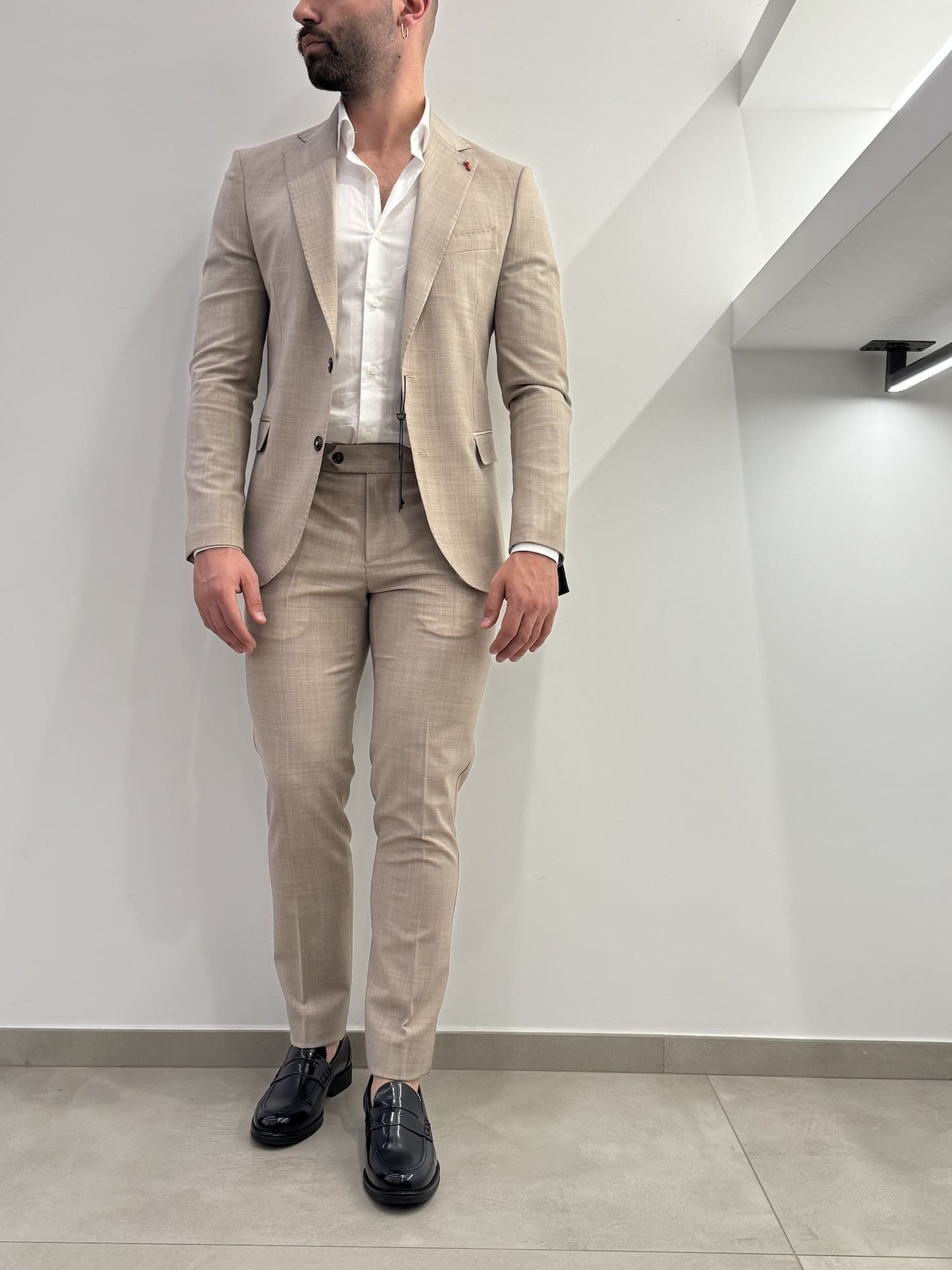 Abito slim uomo fresco lana