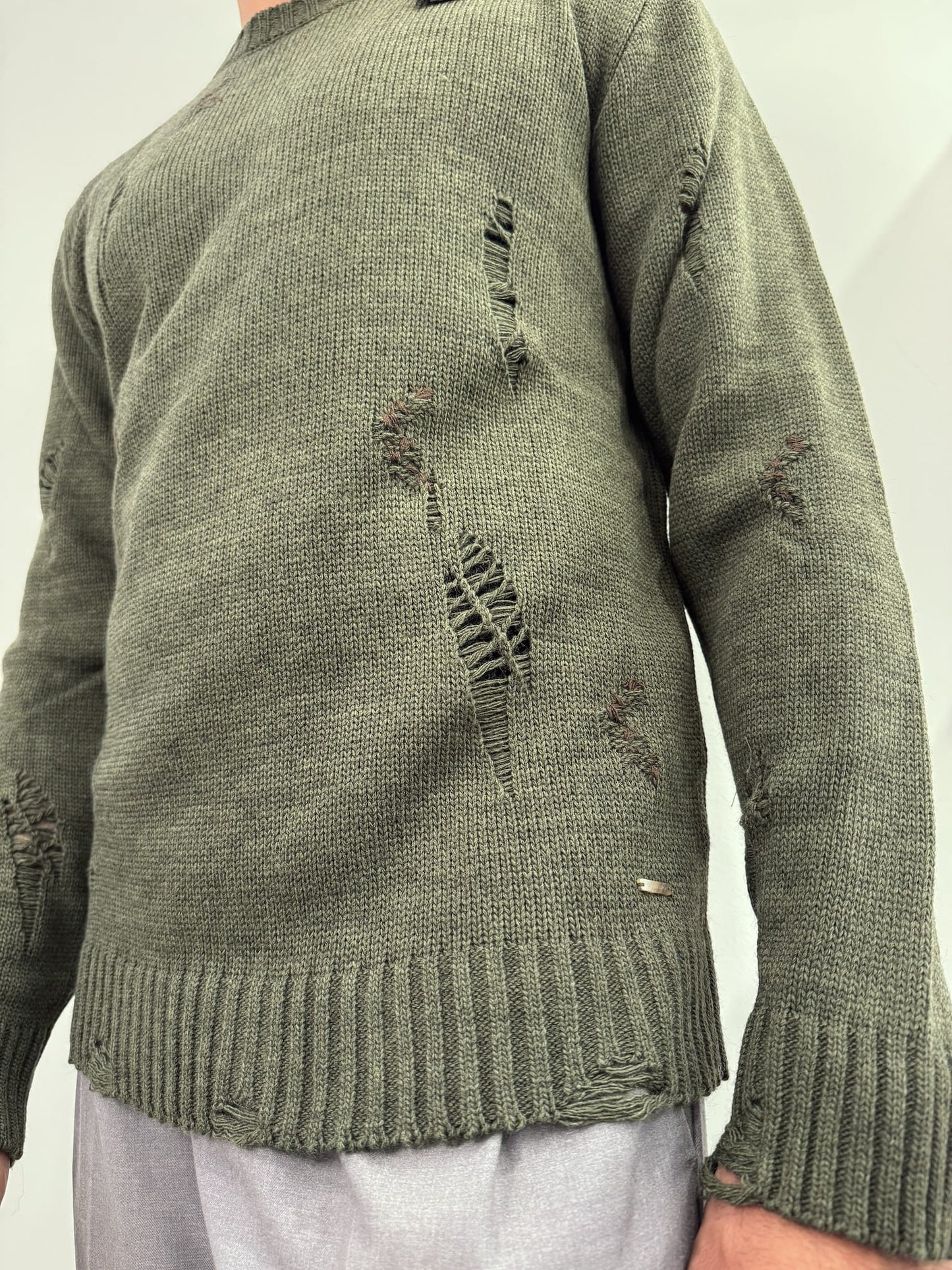 Maglione girocollo in misto lana alpaca