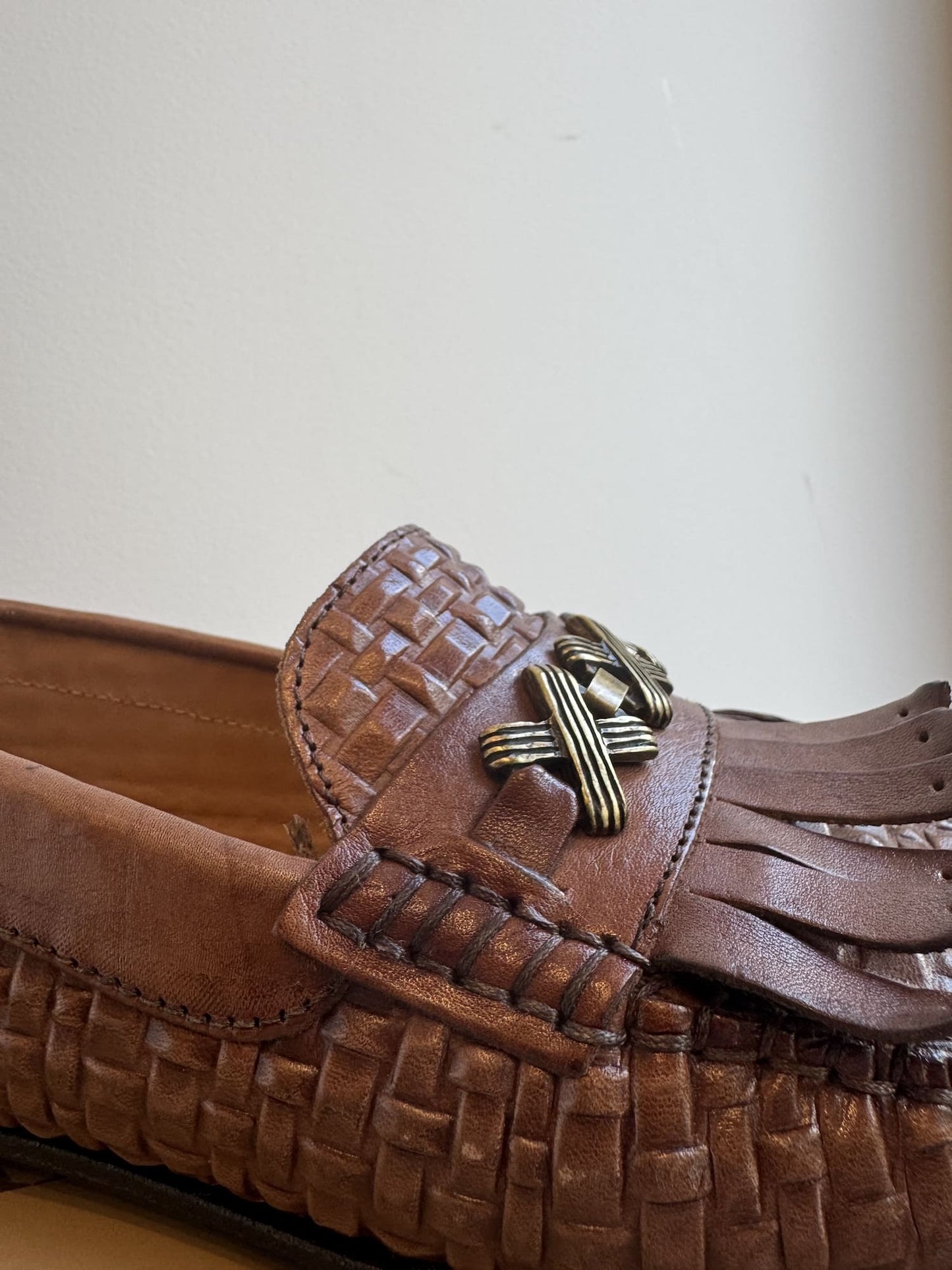 Mocassino Primo Erede Uomo in Pelle Intrecciata