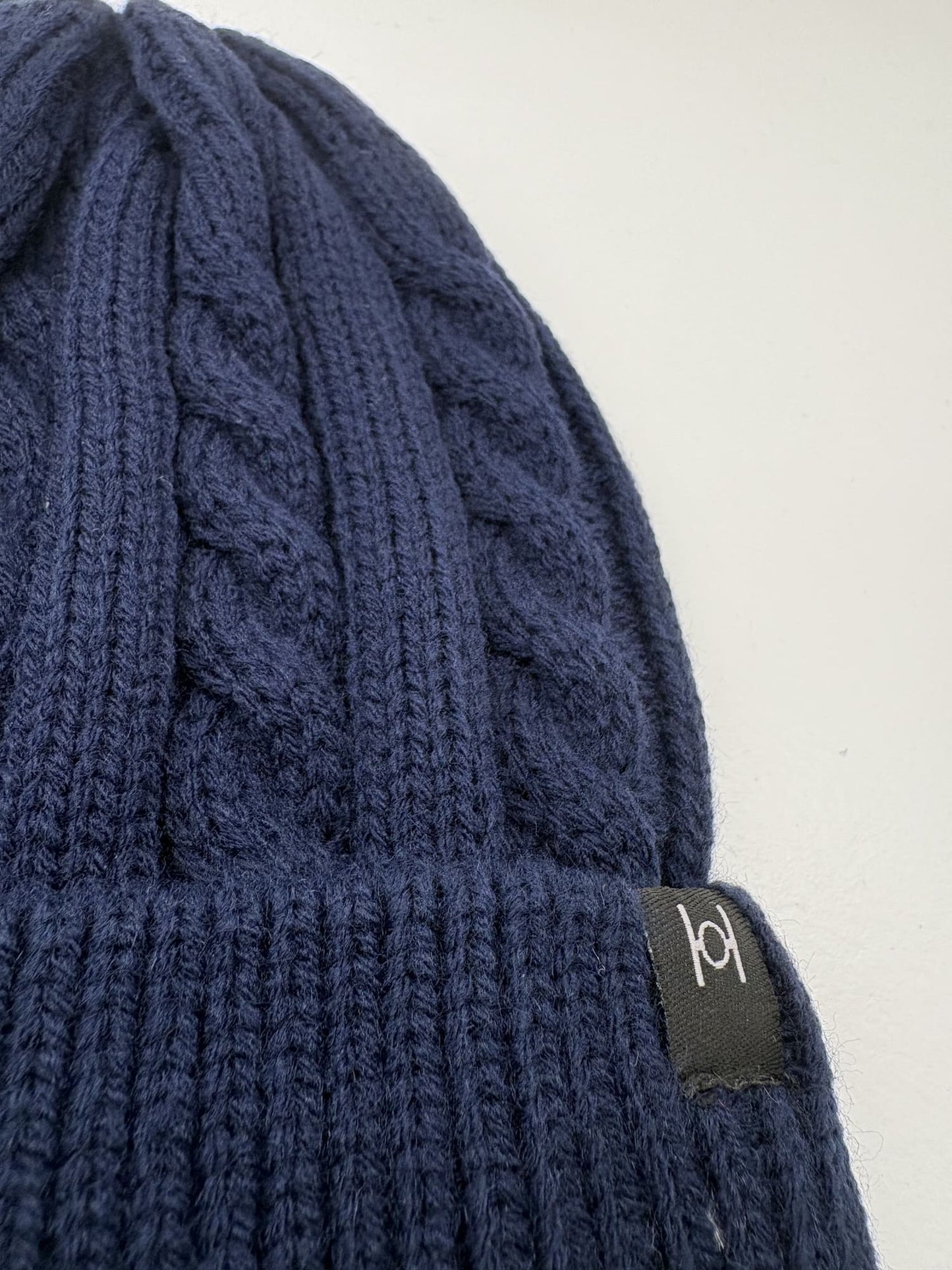 Cappello Hamaki-ho intrecciato con risvolto a costine Blu