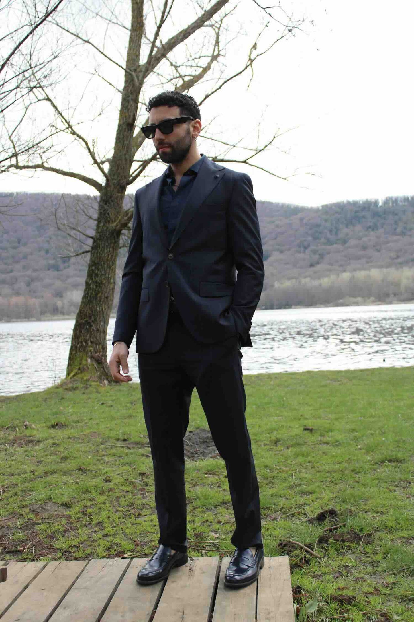 Abito gessato Mulish blu
