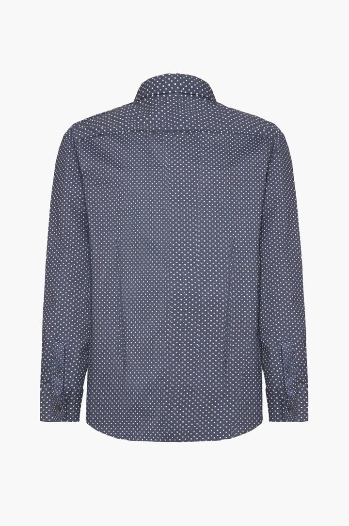 Camicia regular fit microfantasia sorbino blu