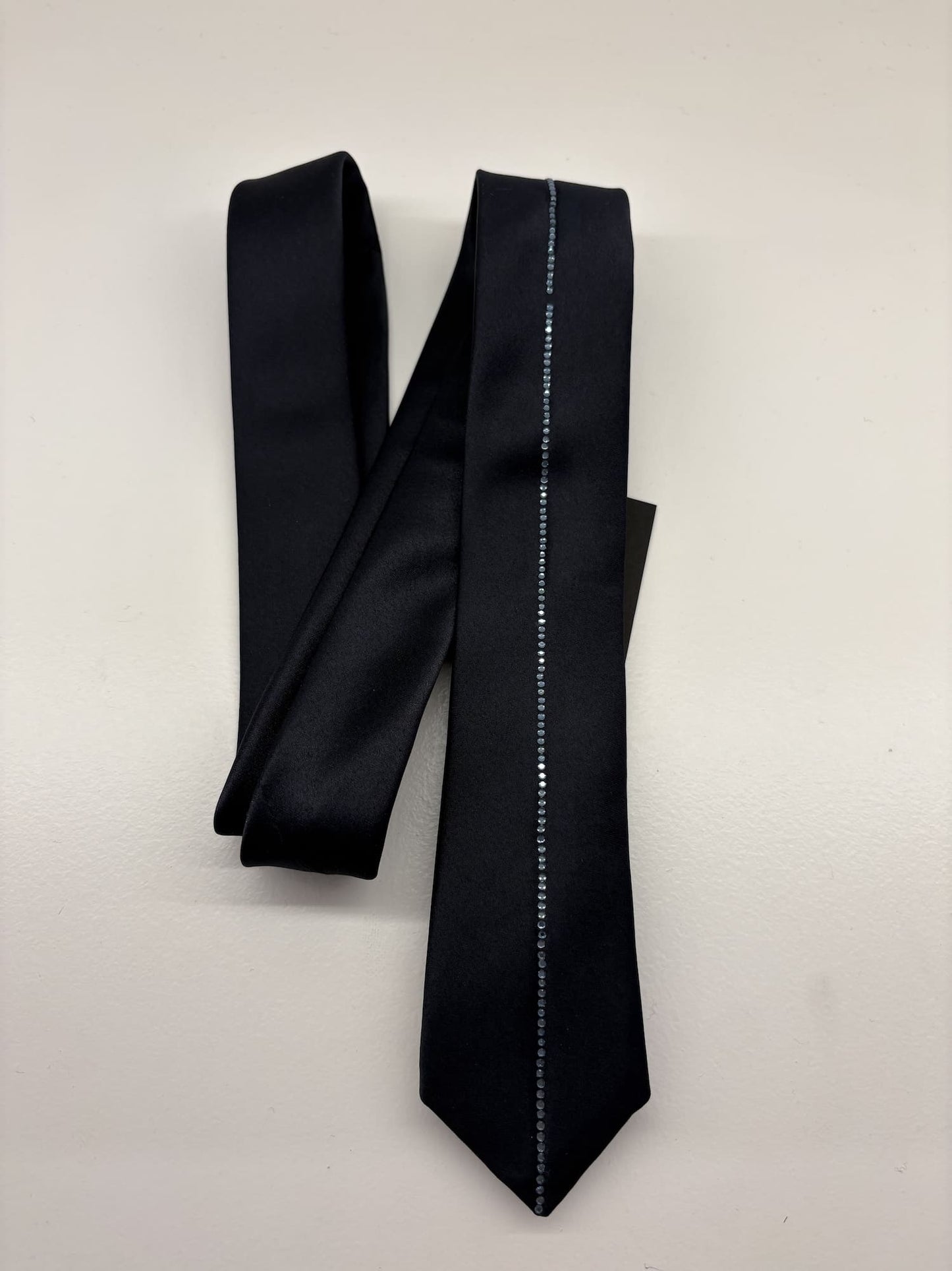 Cravatta stretta luxury stretta blu navy