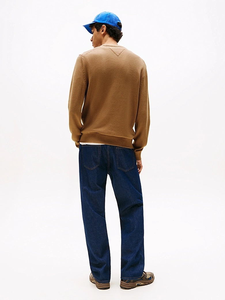 Pullover slim fit Beige Tommy Jeans