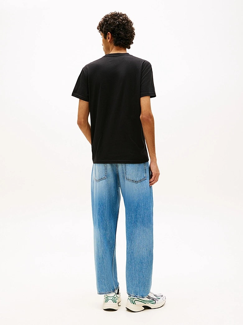 T-shirt in jersey con grafica Tommy Jeans black