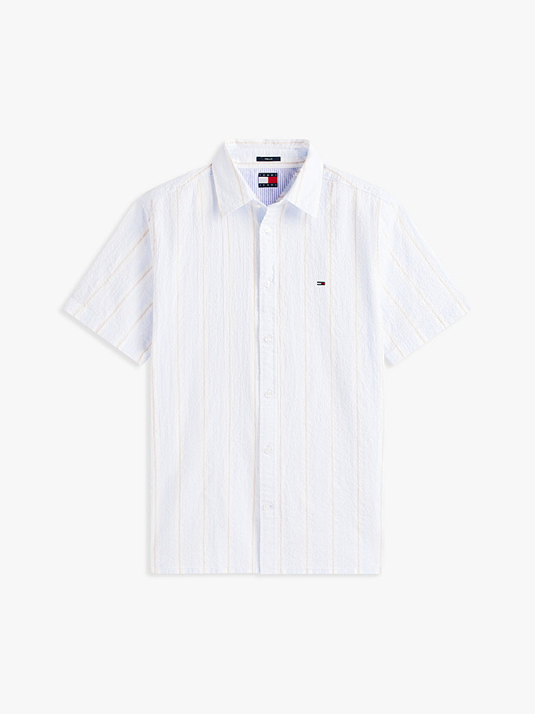 Camicia regular fit in seersucker