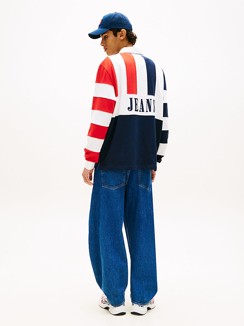 Polo rugby relaxed fit color block Tommy Jeans