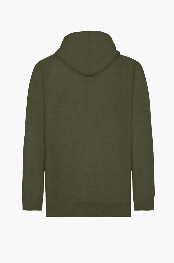 Felpa zip con cappuccio basic Sorbino verde