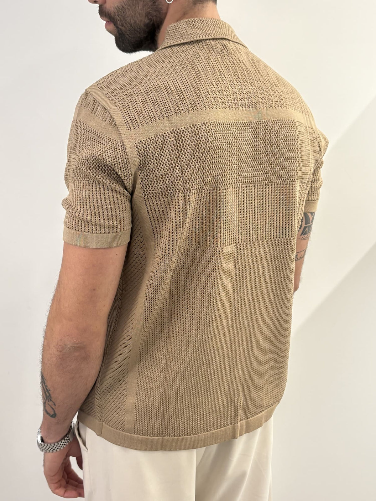 camicia manica corta traforata Gianni Lupo