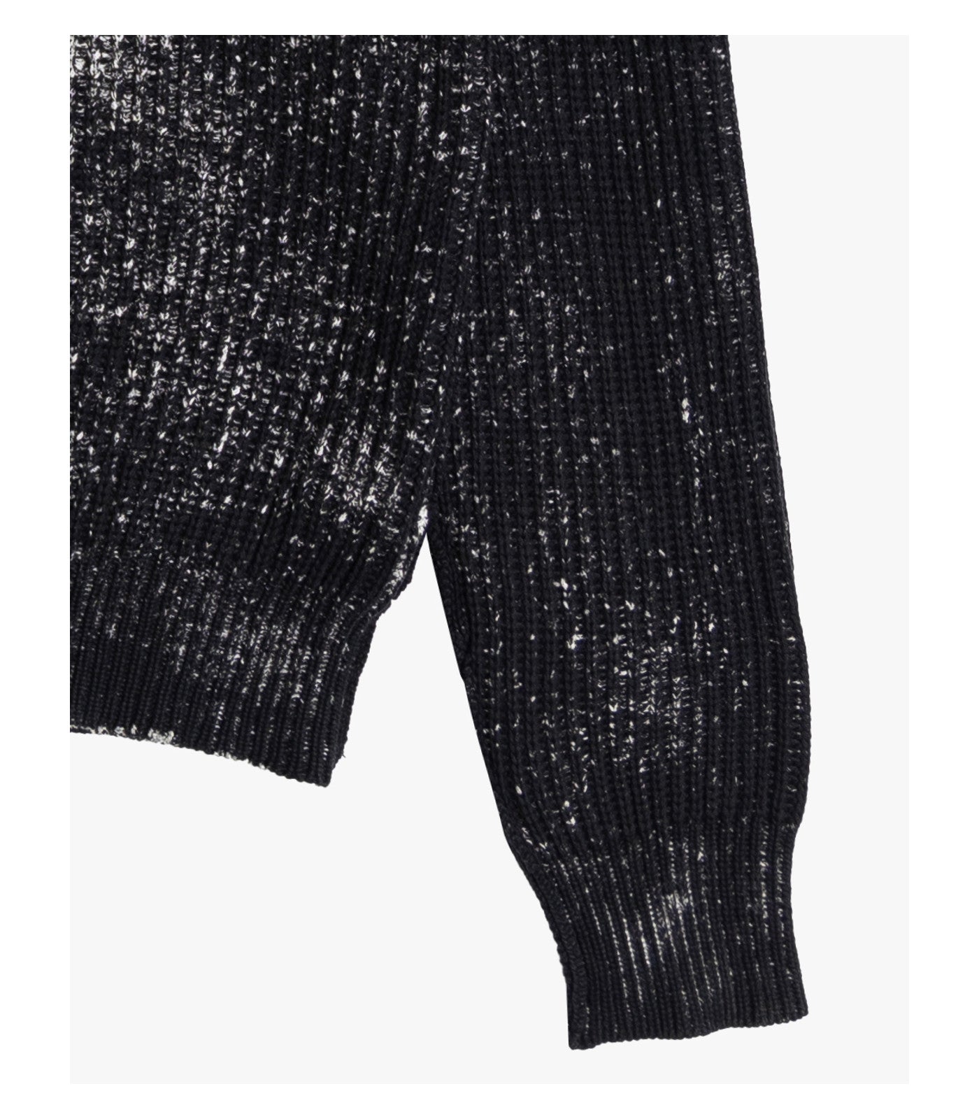 Maglione girocollo in cotone con effetto delave