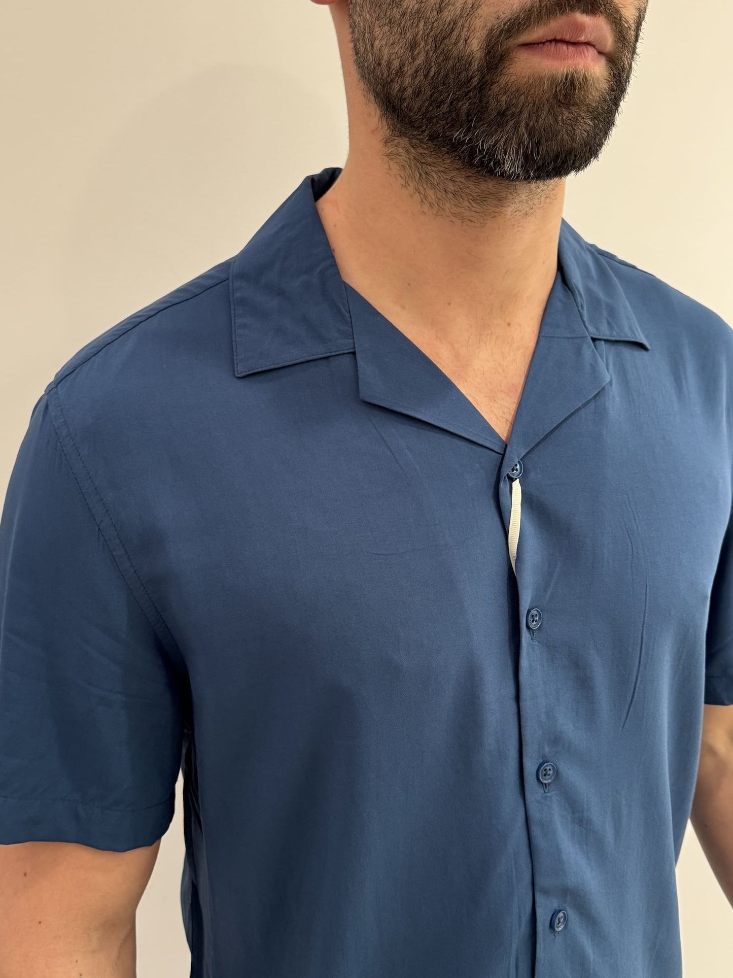 Camicia Gianni Lupo Hawaiana tinta unita