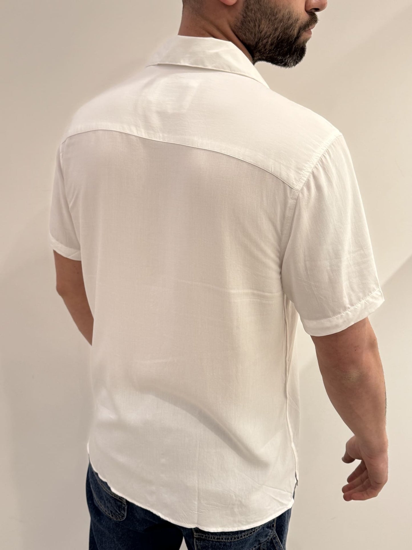 Camicia Gianni Lupo Hawaiana tinta unita