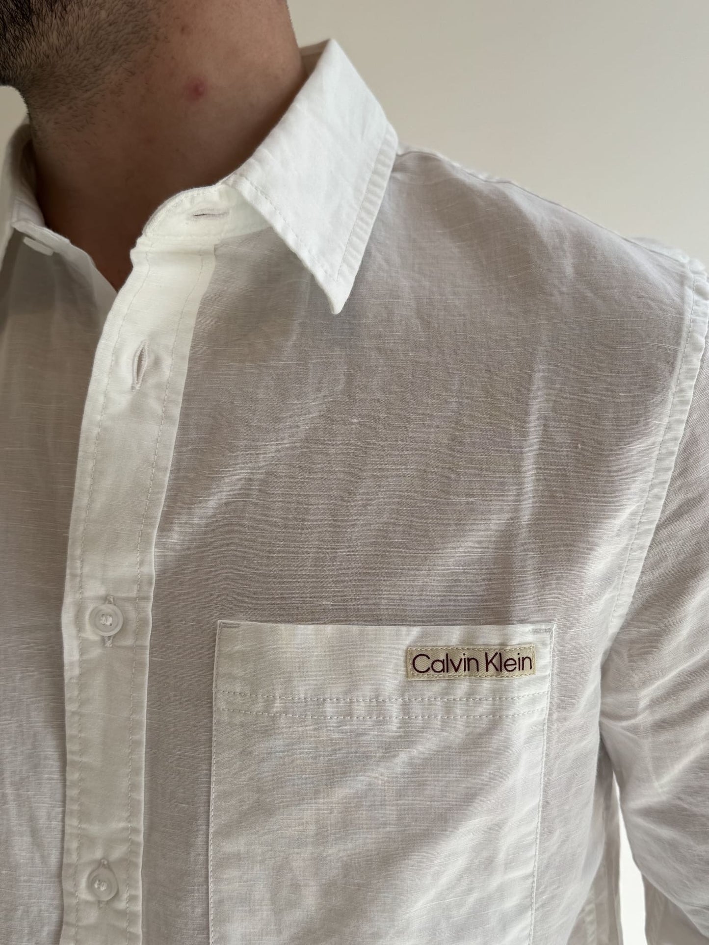 Camicia Calvin Klein in misto lino