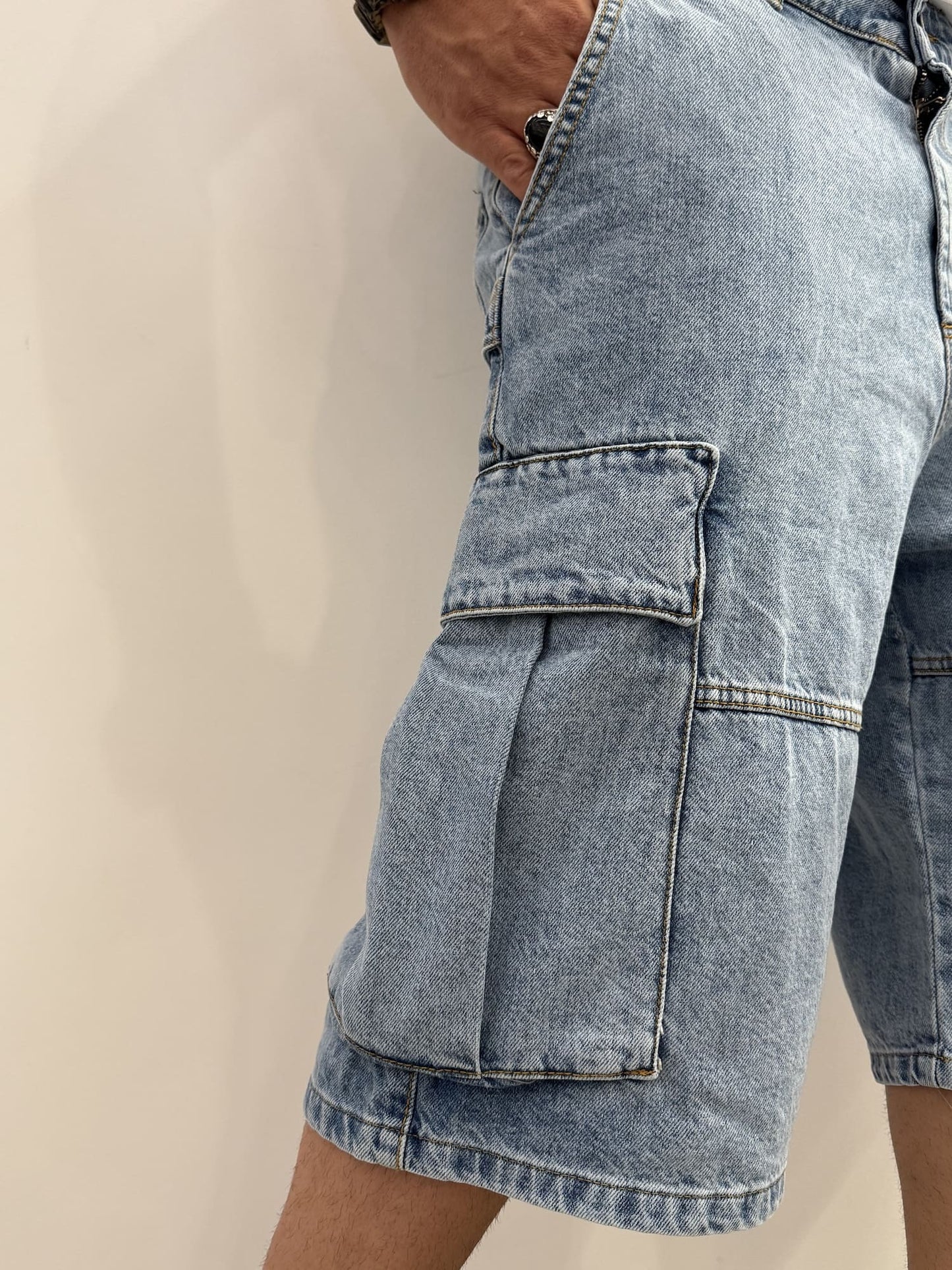 Bermuda jeans cargo over