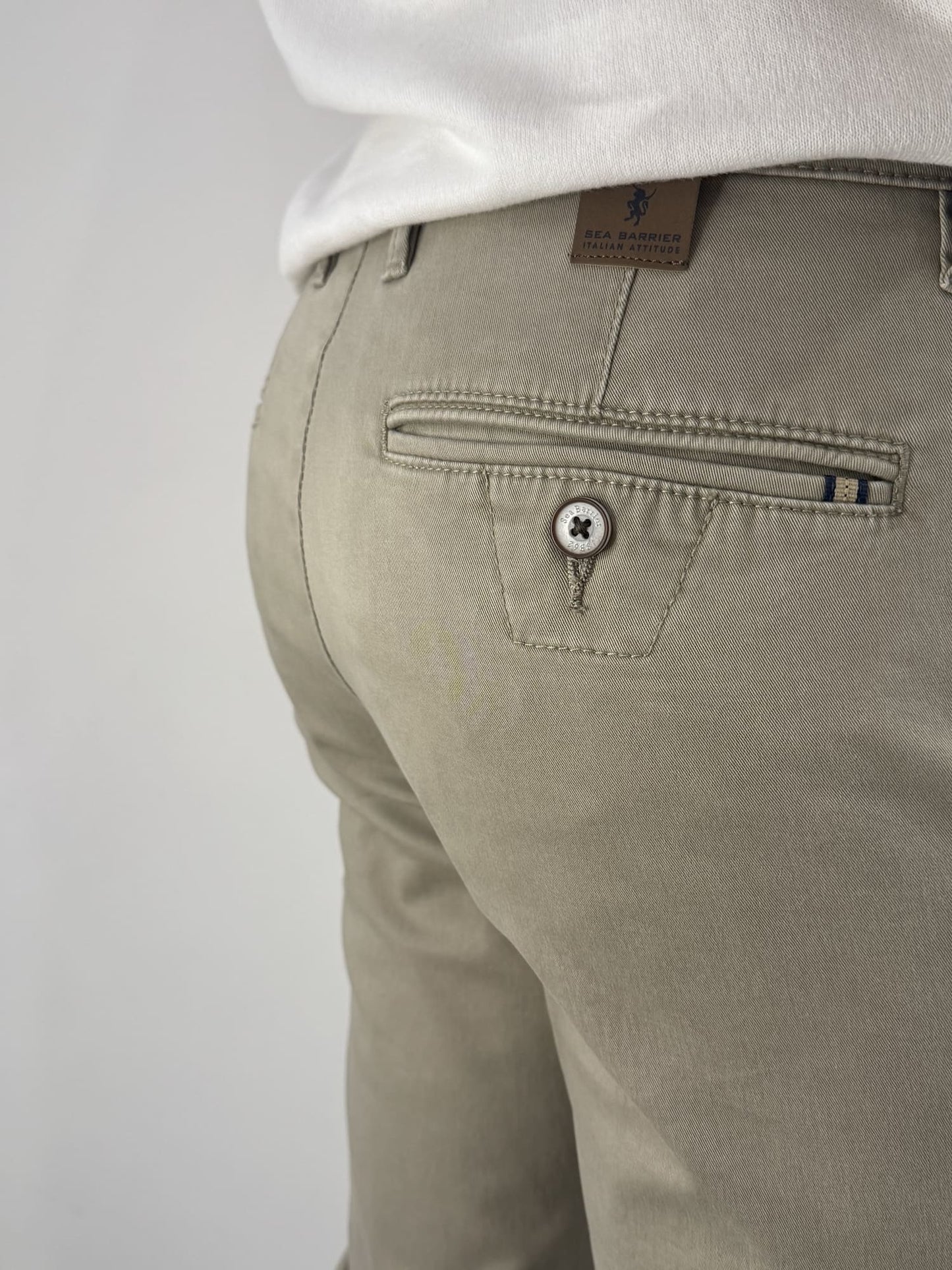 Pantalone Sea Barrier in cotone elasticizzato beige