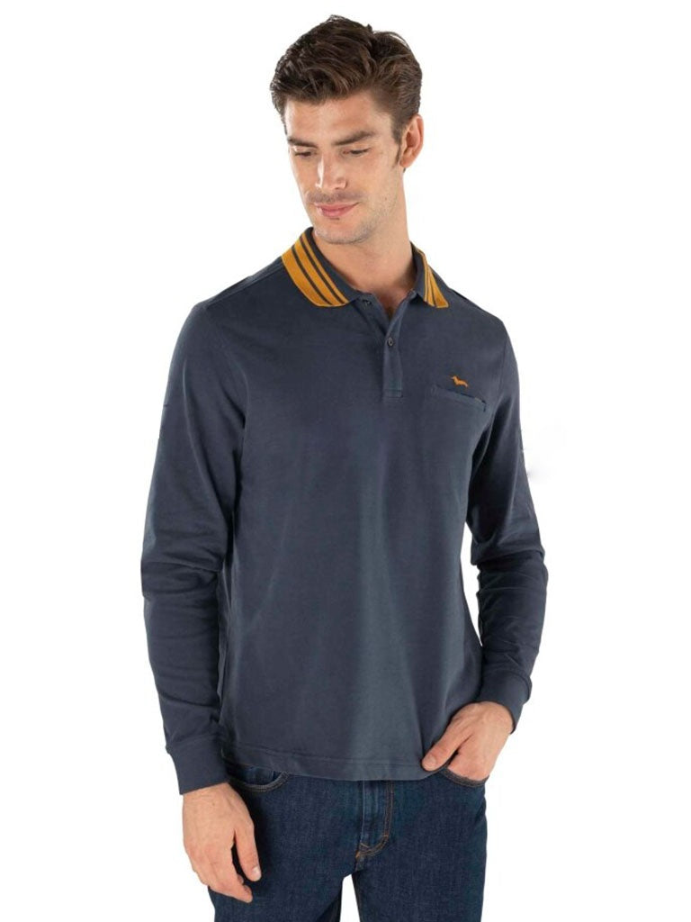 Polo collo rigato e taschiono Harmont & Blain