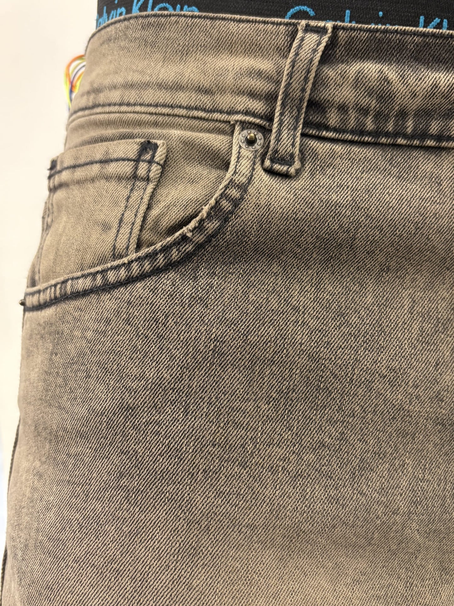 Jeans scuro sabbiato baggy