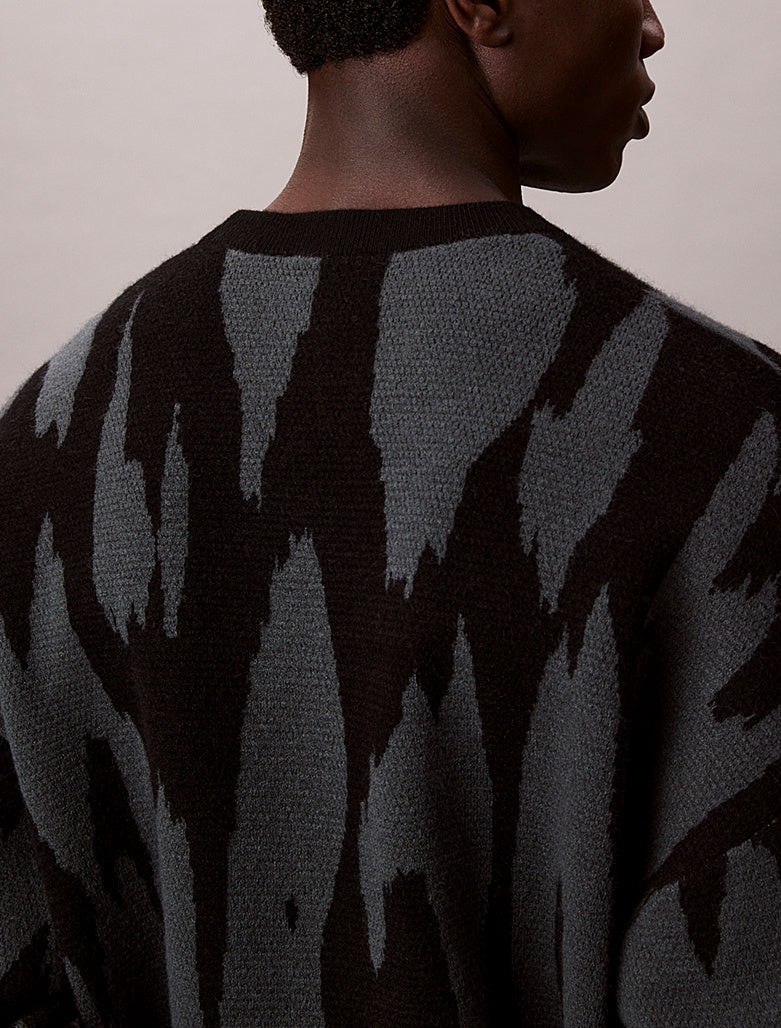 Maglione con stampa jacquard dal taglio relaxed Calvin Klein