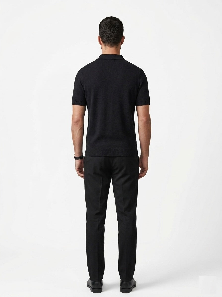 Polo Sorbino basic in filo nero