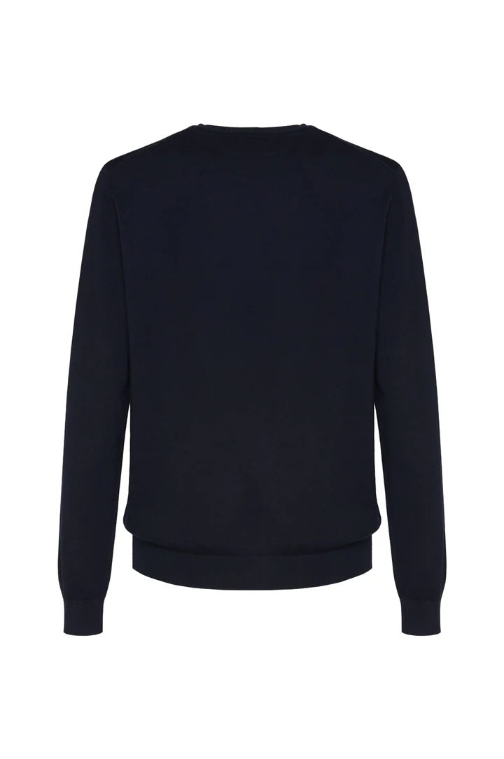 Pullover in cotone basic Sorbino blu navy