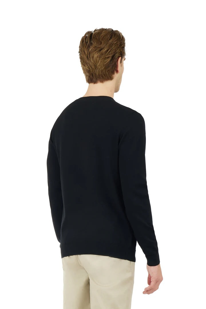 Pullover in cotone basic Sorbino nero