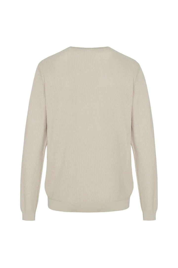 Pullover leggero con struttura Sorbino Beige