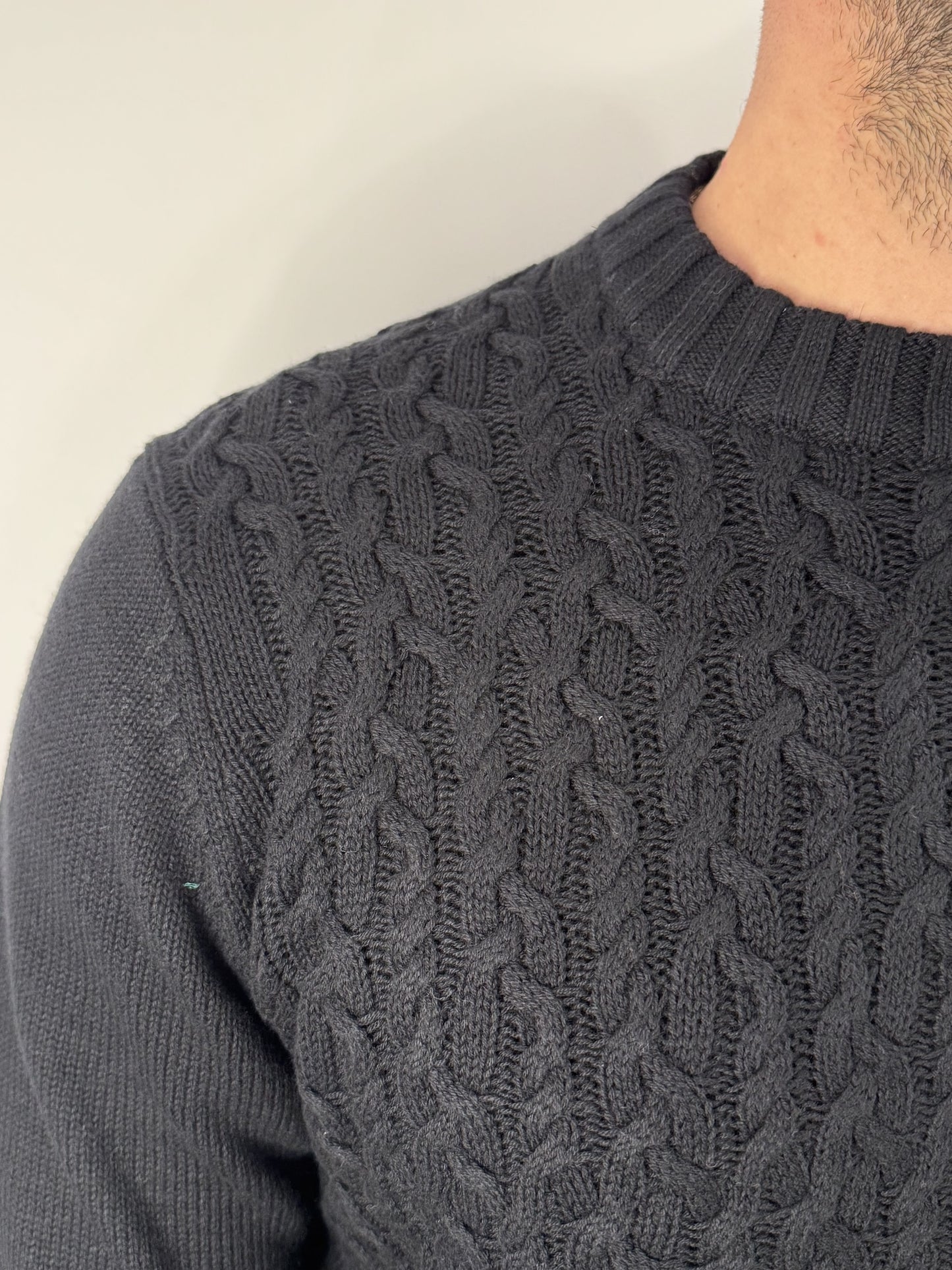 Paricollo in misto lana intrecciato