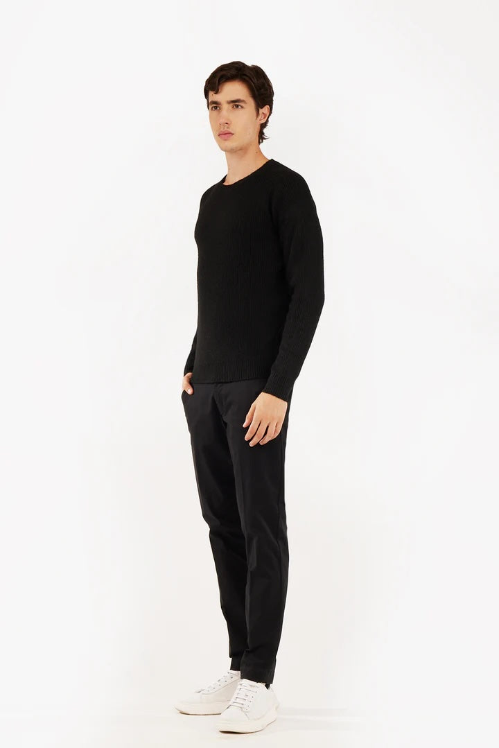 Pullover a costa Inglese Sorbino nero