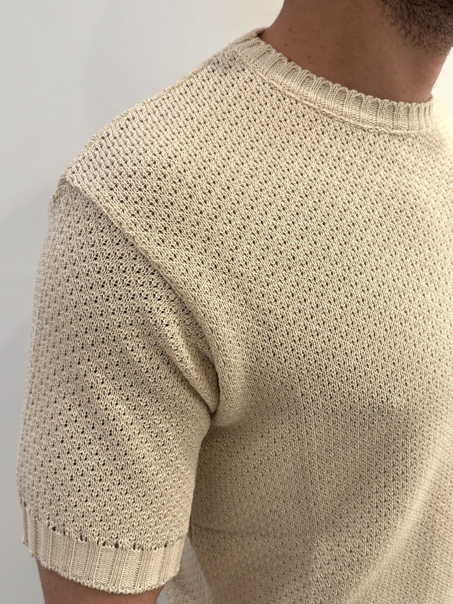 T-shirt in maglia tramata