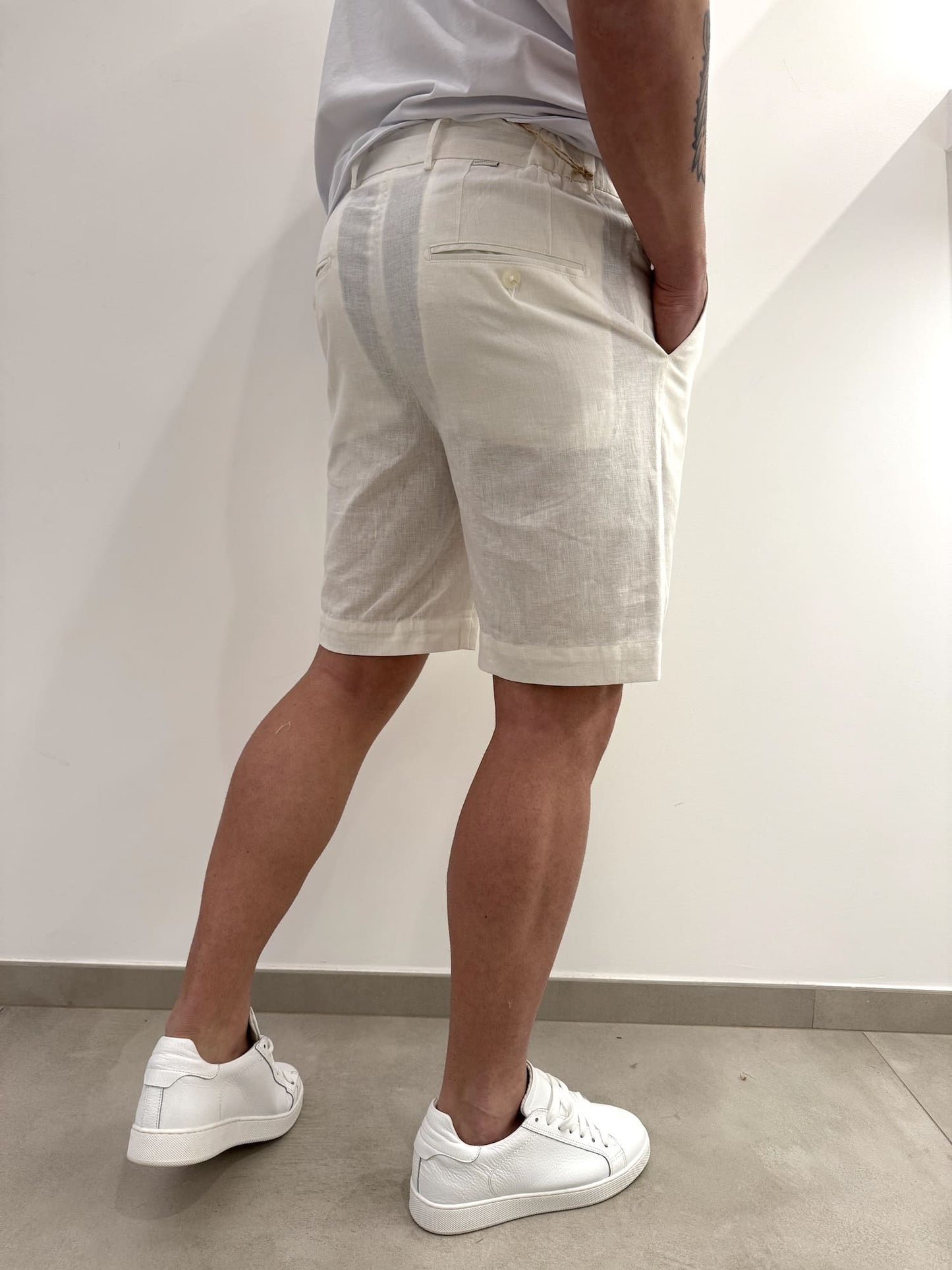 Bermuda in lino laccetti