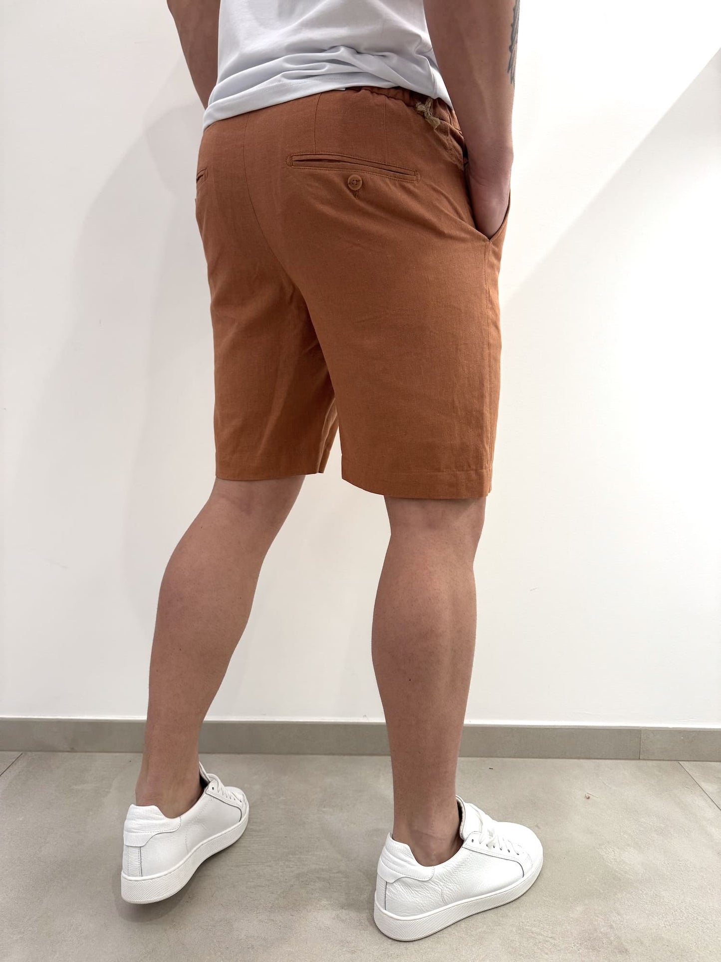 Bermuda in lino laccetti