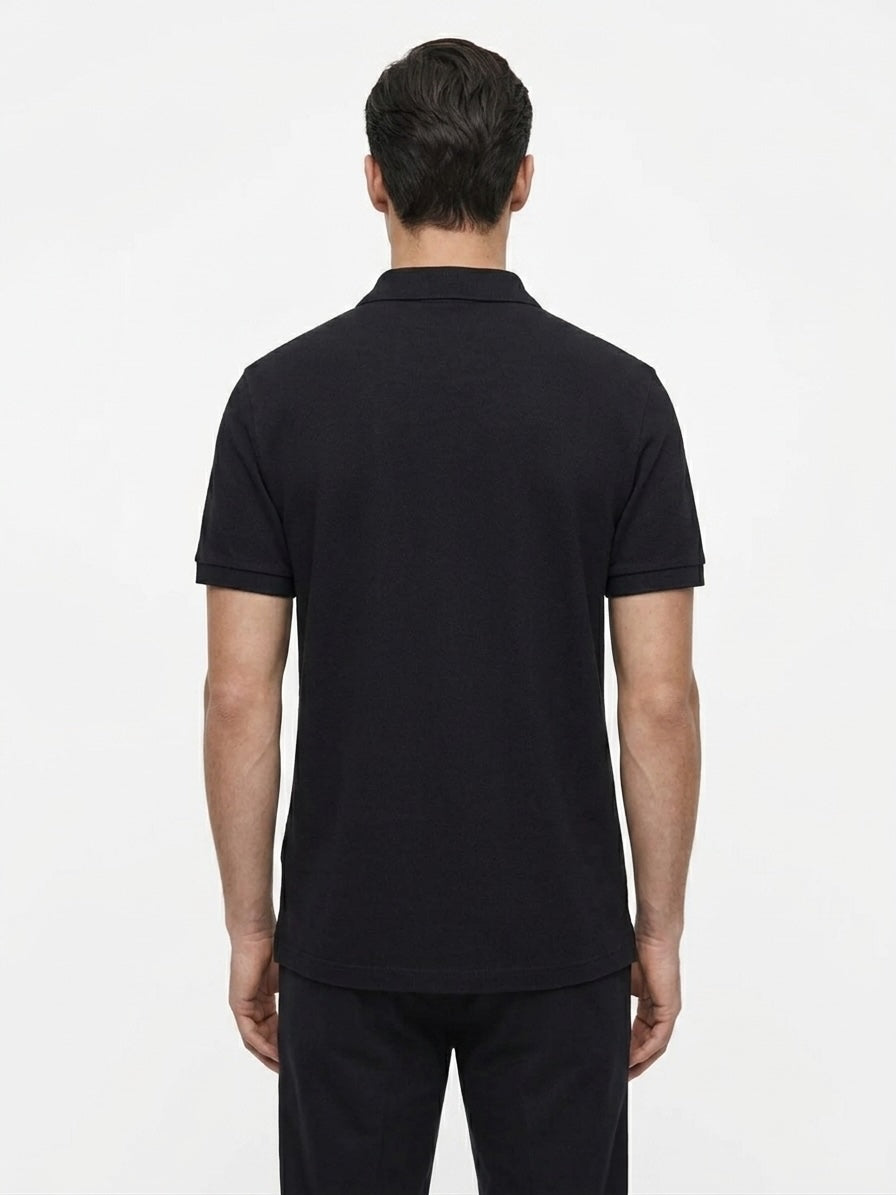 Polo Sorbino basic in cotone nero