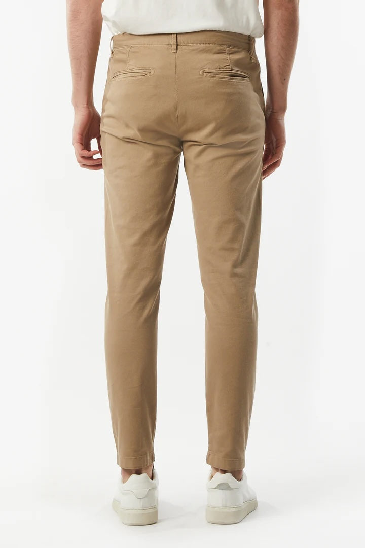 Pantaloni chinos slim fit dobby