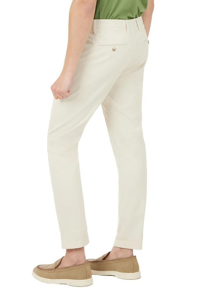 Pantaloni chinos slim fit dobby Sorbino crema